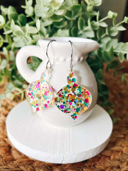Pink Confetti Ornaments