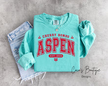 Load image into Gallery viewer, Crew Sweatshirt: Cherry Bomb: Mint