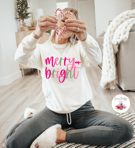 Merry + Bright Long Sleeve T-Shirt