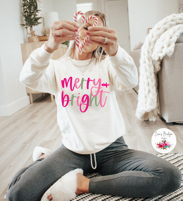 Merry + Bright Long Sleeve T-Shirt