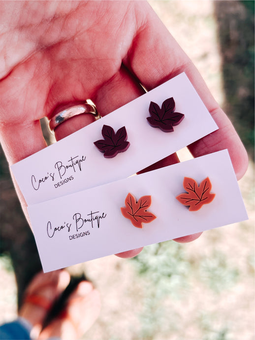 Leaf Stud Earrings