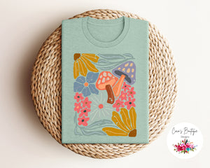 Abstract Floral Mushroom