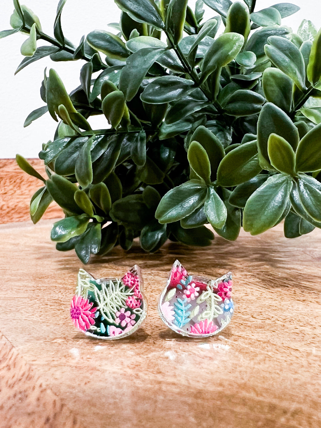 Floral Cat Studs