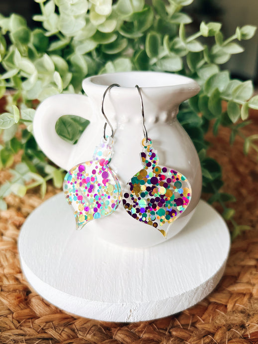 Purple Confetti Ornaments