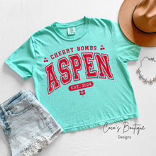 Load image into Gallery viewer, Crop Top: Cherry Bomb: Mint