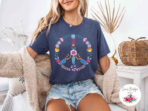 Floral Peace Sign