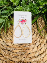 Load image into Gallery viewer, Raw Brass Earrings: Teardrop