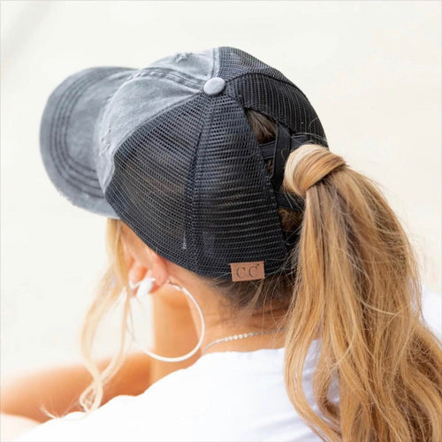 C.C. Messy Bun CrissCross Hat